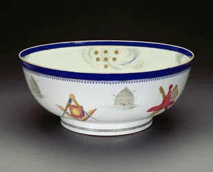 Famille-Rose-Freimaurerschale für den Export, Qianlong-Periode, 1736-95