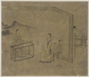 Zither hören, Ming- oder Qing-Dynastie