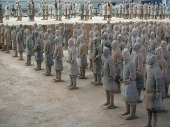 Xian Museum, Terrakotta-Krieger aus dem Grab des Kaisers Shi Huangdi