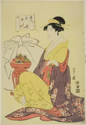 Hotei, aus der Serie "Vergleich der Schätze der Glücksgötter"