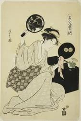 Takashima, aus der Serie "Eine Sammlung von blumenähnlichen Gesichtern der Schönheiten (Bijin kagan shu)"
