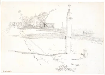 Die Straße mit dem Wasserbrunnen