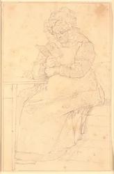 Die Mutter des Künstlers beim Lesen