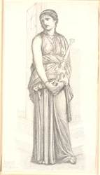 Medea mit Schwert in der Hand, ganze Figur