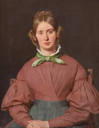 Porträt von Susanne Cecilie Købke, geb. Købke, die Frau des Künstlers
