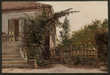 Die Gartentreppe zum Atelier des Künstlers auf Blegdammen, Kopenhagen