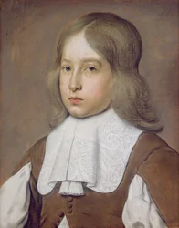 Porträt eines jungen Mannes mit Spitzenkragen, um 1656