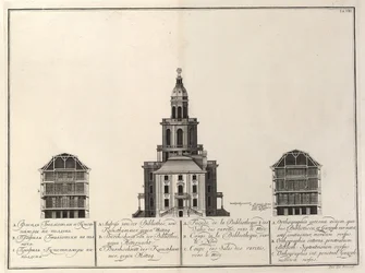 Kaiserliche Bibliothek und Kunstkammer aus: Das Gebäude der Kaiserlichen Akademie der Wissenschaften, 1741