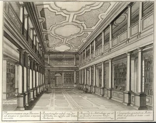Bibliothek aus: Das Gebäude der Kaiserlichen Akademie der Wissenschaften, 1741