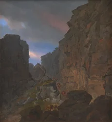 Der südliche Eingang zu Almannagiaa bei Thingvalla in Island