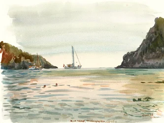 Korfu-Yachten vor Anker