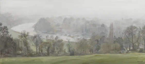 Im Nebel (Silber) - Themse von Richmond Hill, Nebel, 2015