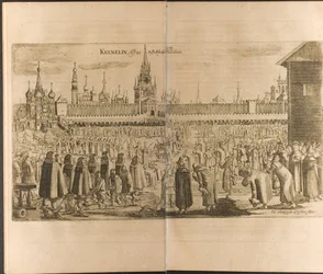 Der Eselspaziergang im Moskauer Kreml Illustration aus Reisen zum Großherzog von Moskau