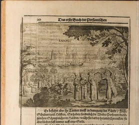 Die Festung von Staraja Ladoga Illustration aus Reisen zum Großherzog von Moskau und dem König