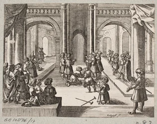 Illustration zu Adam Olearius, „Persianischer Rosenthal von einem Sinnreichen Poeten Schich Saadi […]“, Schleswig 1660