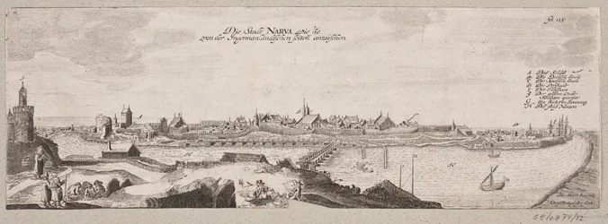 Ansicht von Narva vom Fluss aus