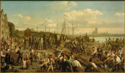 Verlegung eines Telegraphenkabels 1878