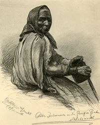 Ältere indianische Frau, Wadsworth, Nevada, USA, 1898