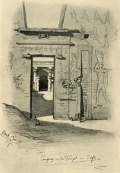 Eingang zum Tempel in Edfu, Ägypten, 1898