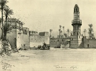 Häuser in Nagada, Ägypten