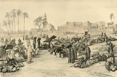 Marktplatz, Asyut, Ägypten, 1898