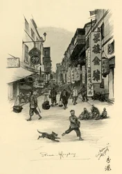 Straße in Hongkong, 1898