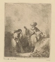 Abraham spricht zu Isaak vor dem Opfer