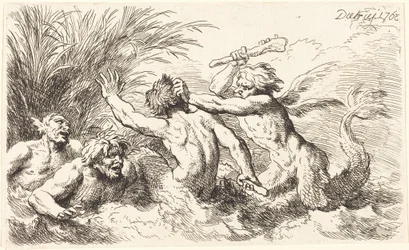 Kämpfende Tritonen