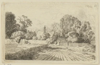 Ein Weg neben einem Kornfeld
