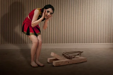Erschrockene Cheerleader-Falle
