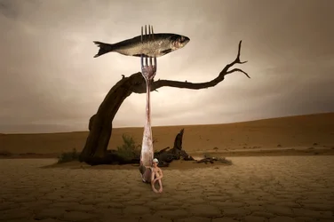 Surrealer Wüstenfisch