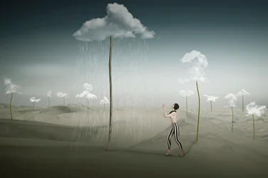 Surrealer Wüstenregen