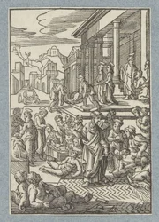 Petrus heilt Kranke mit seinem Schatten