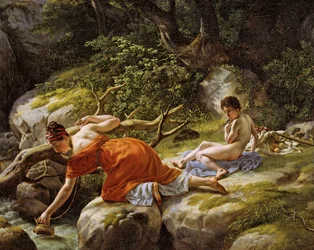 Hagar und Ismael in der Wüste
