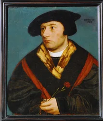 Porträt eines 25-jährigen Mannes, der eine Nelke in der Hand hält