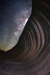Milchstraße über Wave Rock