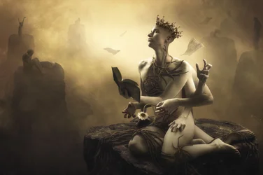 Mystische mehrarmige Figur