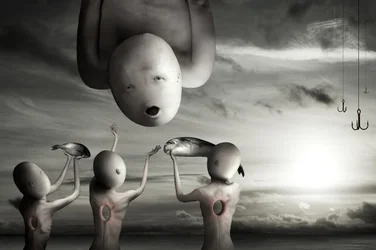 Surreales Fischopfer