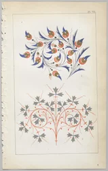 Die Kunst des dekorativen Designs: mit einem Anhang, der die Stunden des Tages angibt, zu denen Blumen öffnen, veröffentlicht von Day & Son, London, 1862