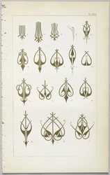 Die Kunst des dekorativen Designs: mit einem Anhang, der die Stunden des Tages angibt, zu denen Blumen öffnen, veröffentlicht von Day & Son, London, 1862