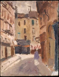 Eine Straße in Nantes, 1920-1930