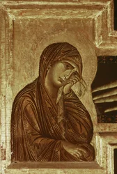 Kruzifix: Detail der Jungfrau