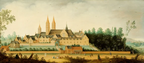 Ansicht der Abtei von Egmond-Binnen, um 1638