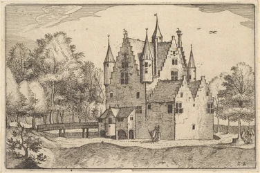 Ein Schloss, Platte 22 aus Regiunculae et Villae Aliquot Ducatus Brabantiae, ca. 1610