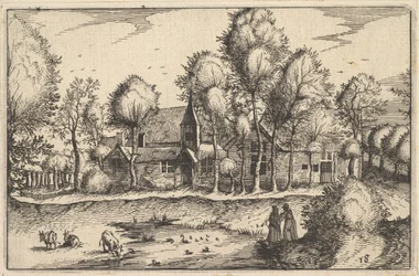 Ein Teich, Tafel 18 aus Regiunculae et Villae Aliquot Ducatus Brabantiae
