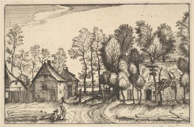 Landschaft mit gefällten Bäumen, Platte 17 aus Regiunculae et Villae Aliquot Ducatus Brabantiae, ca. 1610
