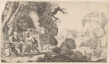 Abraham und Isaak mit dem Opferschaf