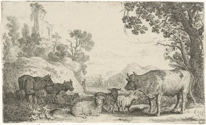 Landschaft mit Vieh