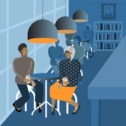 Treffen im Café