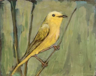 Heller gelber Vogel